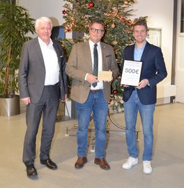 Vorstand Jörg Huber, Minister Peter Hauk und BBW-Leiter Dr. Martin Holler im Berufsbildungswerk