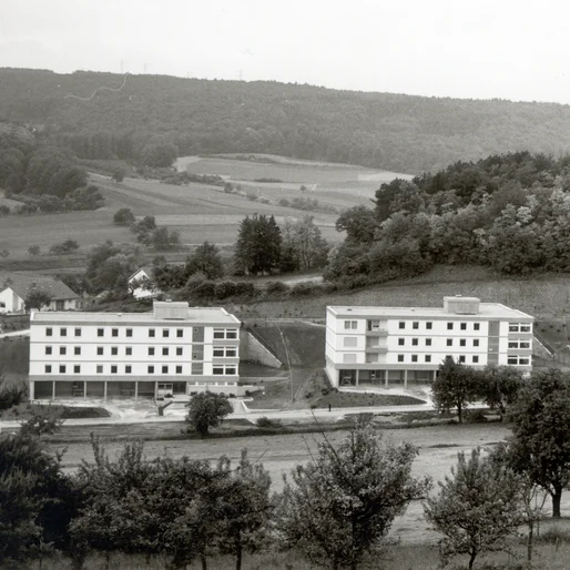 Neubauten der Johannes-Anstalten in Mosbach Ende der 1960er Jahre