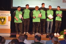 Das Fußballteam der Johannes-Diakonie wurde mit der Sportplakette der Stadt Mosbach ausgezeichnet.