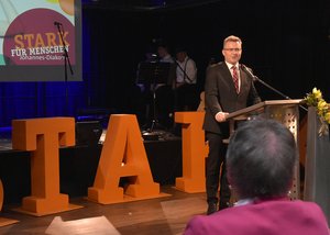 Dr. Achim Brötel beim Neujahrsempfang 2024 der Johannes-Diakonie