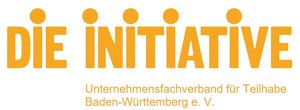 Foto zeigt den Schriftzug "Die Initiative" und den Zusatz "Unternehmensfachverband für Teilhabe in Baden-Württemberg e.V.