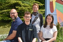 Arbeiteten Hand in Hand mit dem Ziel allgemeiner Arbeitsmarkt: Jens Bernhard, Tim Walde, Ute Winterbauer, Lena Hört (v.l.).